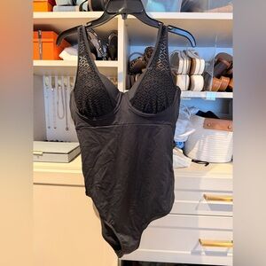 Black Lace-Detail One-Piece Bodysuit (never worn)